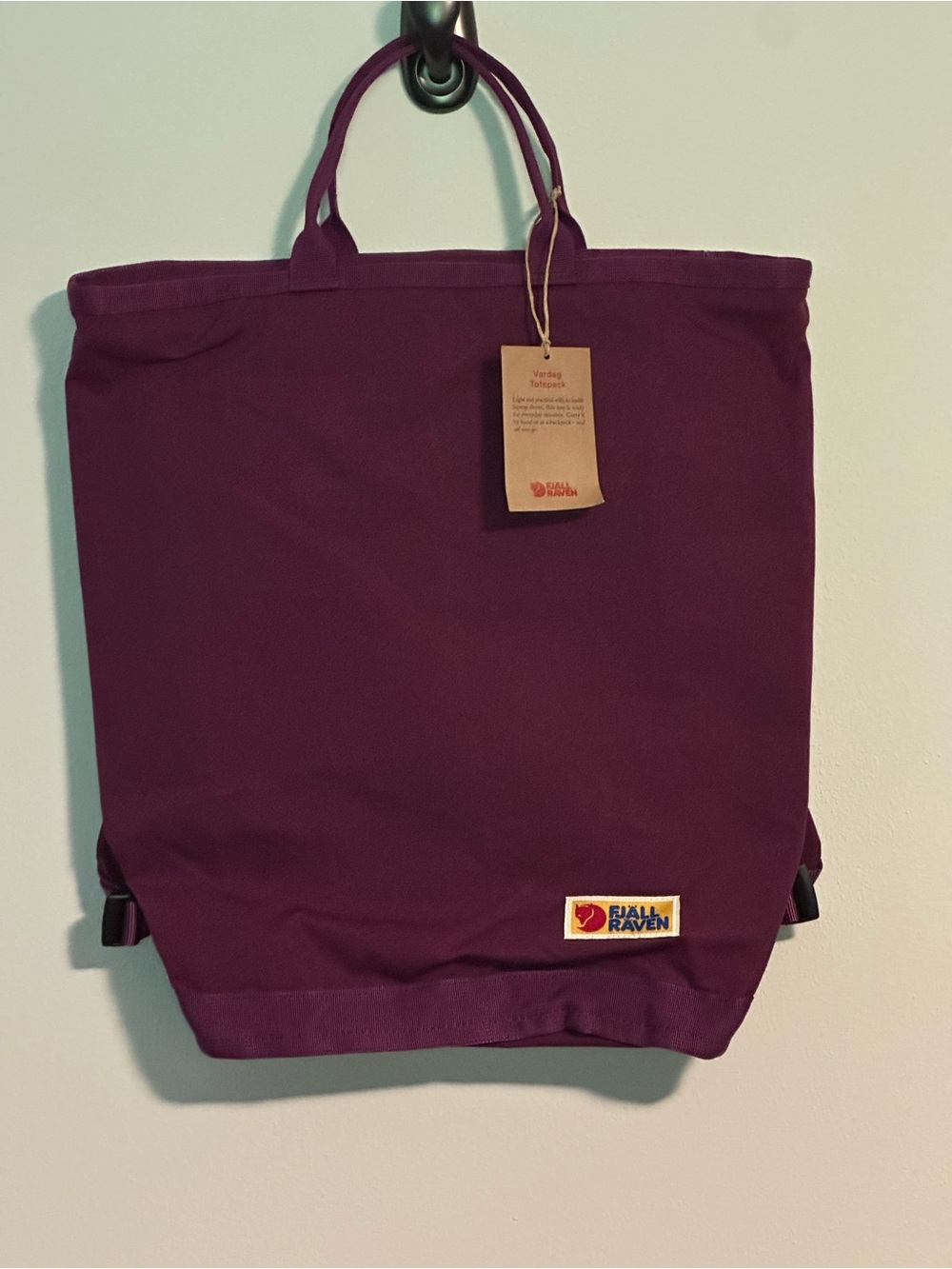 Fjallraven Vardag Totepack 20L Royal Purple Backpack Tote Laptop Bag NWT